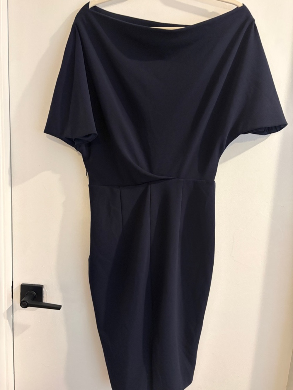Alexia Admor Navy Off the shoulder sheath Dress size medium - Picture 5 of 8